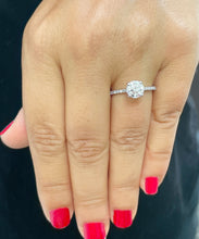 Load image into Gallery viewer, Women's Solid 14k White Gold 1.40ct Round, Prong Deco Engagement Ring, Bridal Style, Man Made Simulated Diamond, Wedding Ring Filigree