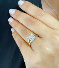 Load image into Gallery viewer, IGI Certified 14K Solid Yellow Gold Princess Cut Diamond Engagement Ring Prong Set Solitaire 2.00ctw F-VS2