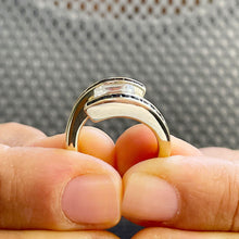 Load image into Gallery viewer, Copy of 14K Solid White And Yellow Gold Round Cut Natural Yellow Citrine And Natural Diamonds Dangling Earrings Double Halo Style 4.80ctw