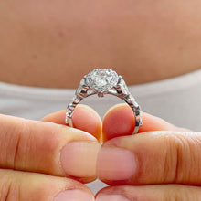 Load image into Gallery viewer, 14k Solid White Gold Pear, Marquee and Round Natural Diamond Engagement Ring Halo, 2.25ctw