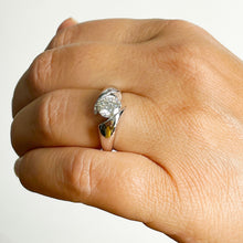 Load image into Gallery viewer, 14K Solid And Heavy White Gold Round Cut Simulated Diamond Engagement Ring Semi Tension Set Solitaire Bridal, Wedding 1.00ct