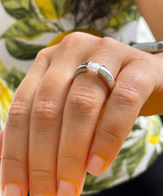 Load image into Gallery viewer, 14k Solid And Heavy White Gold Round Cut Natural Diamond Engagement Ring Tension Set Solitaire 0.75ctw