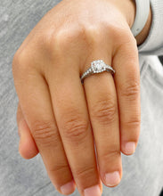 Load image into Gallery viewer, 14k Solid White Gold Round Cut Natural Diamond Engagement Ring Deco Bridal 1.20ctw