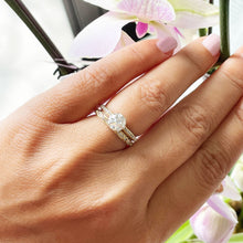 Load image into Gallery viewer, 14k Yellow Gold Round Cut Forever One Moissanite and Natural Diamond Engagement Ring Band Bridal Wedding 1.50ct