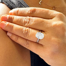 Load image into Gallery viewer, 14K Solid White Gold Oval Cut Forever One Moissanite Engagement Ring Solitaire 3.00ct