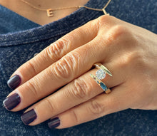 Load image into Gallery viewer, 14k Solid And Heavy Yellow Gold Round Cut Moissanite Engagement Ring Tension Set, Propose, Anniversary, Large, Solitaire 1.25ctw