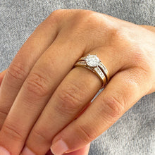 Load image into Gallery viewer, 14k Solid Yellow Gold Round Cut Natural Diamond Engagement Ring And Band Bridal Set 1.60ctw