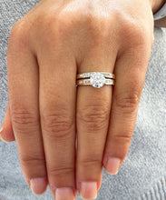 Load image into Gallery viewer, 14k Solid Yellow Gold Round Cut Natural Diamond Engagement Ring And Band Bridal Set 1.60ctw