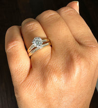 Load image into Gallery viewer, 14k Solid Yellow Gold Round Cut Natural Diamond Engagement Ring And Band Bridal Set 1.60ctw