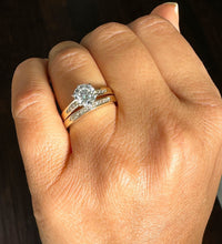 Load image into Gallery viewer, 14k Solid Yellow Gold Round Cut Natural Diamond Engagement Ring And Band Bridal Set 1.60ctw