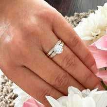 Load image into Gallery viewer, 14k Solid Yellow Gold Round Cut Natural Diamond Engagement Ring And Band Bridal Set 1.60ctw