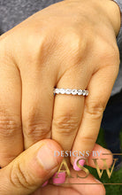 Load image into Gallery viewer, 14K Solid White Gold Round Cut Forever One Moissanite Eternity Band Deco, Bridal, Wedding, Anniversary, Propose, Promise ring 2.00ct 3.0mm