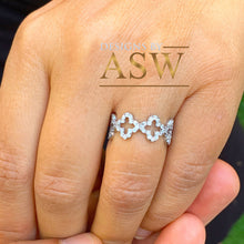 Load image into Gallery viewer, Colver Style Eternity Band, Ring, Anniversary, Wedding Band, White Gold Rhodium Sterling Silver .925 and 1.00ctw Simulated Diamonds