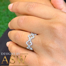 Load image into Gallery viewer, Colver Style Eternity Band, Ring, Anniversary, Wedding Band, White Gold Rhodium Sterling Silver .925 and 1.00ctw Simulated Diamonds