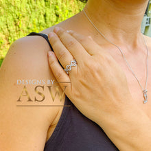 Load image into Gallery viewer, Colver Style Eternity Band, Ring, Anniversary, Wedding Band, White Gold Rhodium Sterling Silver .925 and 1.00ctw Simulated Diamonds