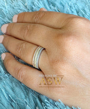 Load image into Gallery viewer, 0.75ctw Prong Set Eternity Bands, Wedding Bands, Engagement Bands, Simulated Diamonds, Stackable , Solid 14K White, Yellow And Rose Gold