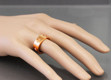 Load image into Gallery viewer, 18K Rose Gold Round Cut Diamonds Ring Band Mens 7mm 0.24ctw