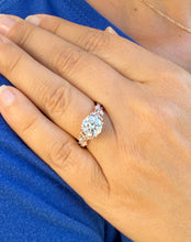 Load image into Gallery viewer, Certified Round Cut and marquise diamonds Engagement Ring Wedding Ring leaf design 14k Rose Gold 2.50ctw

