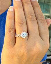 Load image into Gallery viewer, Certified Round Cut and marquise diamonds Engagement Ring Wedding Ring leaf design 14k Rose Gold 2.50ctw
