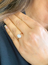 Load image into Gallery viewer, Four Prong Setting 2.00ct Solitaire Wedding Ring Oval Shape Simulated Diamonds Engagement Ring Set In 14K Solid Rose Gold Bridal Ring
