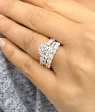 Load image into Gallery viewer, Elongated Cushion Cut Moissanite Engagement Ring And Two Matching Bands Set In 14K Solid Yellow Gold Four Prong Wedding Ring And Band 7.00ct
