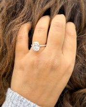 Load image into Gallery viewer, Rectangular Cushion Cut And Round Cut Sides Simulated Diamonds Engagement Ring Four Prong 14K Solid Yellow Gold Wedding Bridal Ring 4.20ctw
