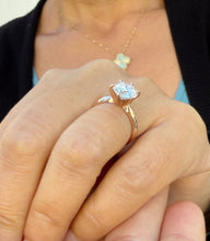 Load image into Gallery viewer, Solitaire Round Cut moissanite Engagement Ring Six Prongs Set Wedding Ring 14K Solid Rose Gold Bridal Ring Minimalist Ring For Her 3.00ct
