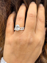 Load image into Gallery viewer, Elongated Cushion Cut and Round Cut Sides Simulated Diamonds Engagement Ring And Matching Band 14K Solid Yellow Gold Wedding Set 6.50ctw
