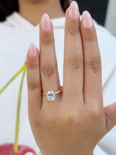 Load image into Gallery viewer, Solitaire Rectangular Cushion Cut Moissanite Engagement Ring Four Prong Wedding Ring Minimalist Bridal Propose Ring 14K Solid Rose Gold 2.00
