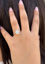 Load image into Gallery viewer, Solitaire Rectangular Cushion Cut Moissanite Engagement Ring Four Prong Wedding Ring Minimalist Bridal Propose Ring 14K Solid Rose Gold 2.00
