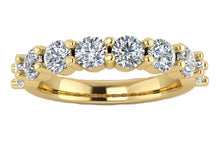 Load image into Gallery viewer, Round Cut Moissanites Eternity Band, Eternity Wedding Band, Bridal Anniversary Band 14K Solid Rose Gold 1.25ctw 3.50mm Width
