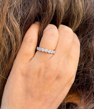 Load image into Gallery viewer, Round Cut Moissanites Eternity Band, Eternity Wedding Band, Bridal Anniversary Band 14K Solid Rose Gold 1.25ctw 3.50mm Width
