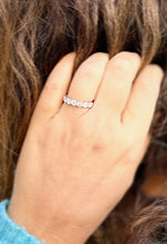 Load image into Gallery viewer, Round Cut Moissanites Eternity Band, Eternity Wedding Band, Bridal Anniversary Band 14K Solid Rose Gold 1.25ctw 3.50mm Width
