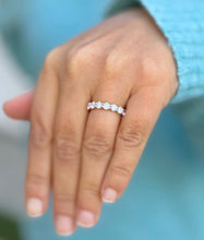 Load image into Gallery viewer, Round Cut Moissanites Eternity Band, Eternity Wedding Band, Bridal Anniversary Band 14K Solid Rose Gold 1.25ctw 3.50mm Width
