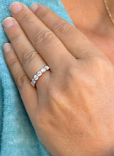 Load image into Gallery viewer, Round Cut Moissanites Eternity Band, Eternity Wedding Band, Bridal Anniversary Band 14K Solid Rose Gold 1.25ctw 3.50mm Width
