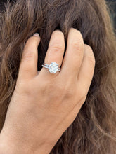 Load image into Gallery viewer, Oval Cut Diamond Engagement Ring And Matching Band Solitaire Ring IGI Certified 14k Solid White Gold Bridal Ring Wedding Ring 5.30ctw G-VS2
