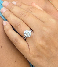 Load image into Gallery viewer, Oval Cut Diamond Engagement Ring And Matching Band Solitaire Ring IGI Certified 14k Solid White Gold Bridal Ring Wedding Ring 5.30ctw G-VS2
