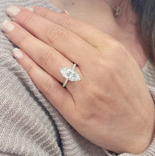Load image into Gallery viewer, Marquise Cut Diamond Engagement Ring Set In IGI Certified 14k Solid White Gold Half Eternity Style Wedding Ring Prong Set Bridal Ring 4.20ct
