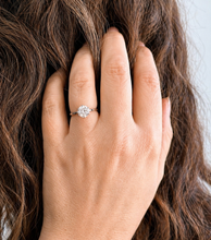 Load image into Gallery viewer, Crown Style Six Prong Setting Engagement Ring Solitaire Ring In 14K Solid Yellow Gold Round Cut Simulated Diamonds Wedding Ring 1.50ct 7.5mm
