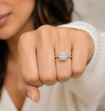 Load image into Gallery viewer, IGI Certified Cushion Cut And Round Cut Sides Diamond Engagement Ring Halo Style Bridal Ring Women's Wedding Ring 14k Solid White Gold 2.00
