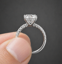 Load image into Gallery viewer, Round Cut Diamond Engagement Ring And Matching Band Inner Halo IGI Certified Wedding Set 14k White Gold Women's Bridal Set 2.10ctw
