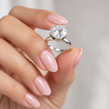 Load image into Gallery viewer, Round Cut Diamond Engagement Ring IGI Certified 5.00ct 14k Solid White Gold Solitaire Style Bridal Ring Minimalist Wedding Ring G-VS2
