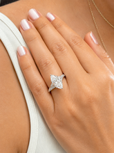 Load image into Gallery viewer, Marquise Shape Moissanites Engagement Ring Prong Style Wedding Bridal Ring Antique Filigree 14K Solid White Gold 3.00ctw
