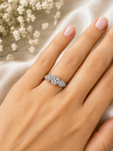 Load image into Gallery viewer, Round Cut Diamond Engagement Ring Three Stone Style Antique Design IGI Certified 14k Solid White Gold Halo Bridal Wedding set 2.00ctw
