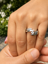 Load image into Gallery viewer, IGI Certified 14k Solid And Heavy White Gold Princess Cut Diamond Engagement Ring And Matching Bands Tension Set Wedding Set 1.50ctw F-VS2
