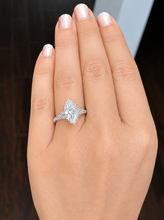 Load image into Gallery viewer, Marquise Shape Moissanites Engagement Ring Prong Style Wedding Bridal Ring Antique Filigree 14K Solid White Gold 3.00ctw
