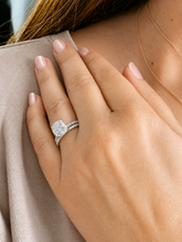 Load image into Gallery viewer, Round Cut Diamond Engagement Ring And Matching Band IGI Certified Wedding Set 14k Solid White Gold Women's Bridal Set Ring For Her 3.50ctw
