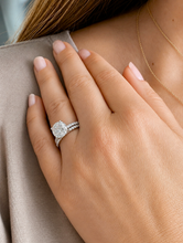 Load image into Gallery viewer, Round Cut Diamond Engagement Ring And Matching Band IGI Certified Wedding Set 14k Solid White Gold Women's Bridal Set Ring For Her 3.50ctw
