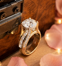 Load image into Gallery viewer, IGI Certified Round Shape Center Diamond Engagement Ring Inner Halo Style 14k Solid And Heavy White Gold Women's Wedding Ring 6.50ctw
