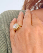 Load image into Gallery viewer, Round Cut Diamond Engagement Ring Halo Wedding Bridal Ring Filigree Style IGI Certified 14k Solid Yellow Gold 4.65cttw G-VS2
